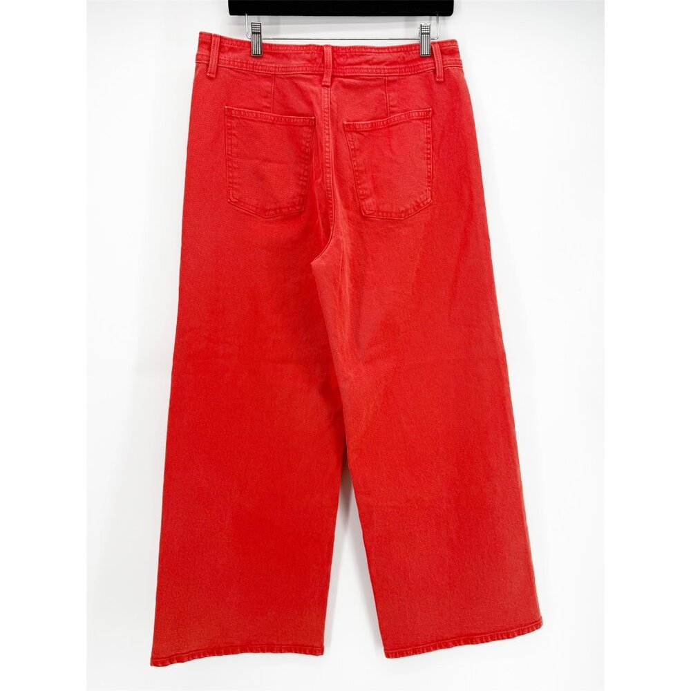 Universal Thread High-Rise Sailor Wide Leg Comfort Stretch Ankle Jeans Red - Picture 4 of 13